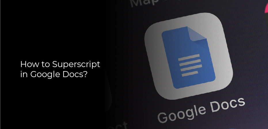How to superscript in google docs